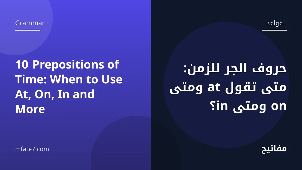 Article banner: 10 Prepositions of Time: When to Use At, On, In and More
