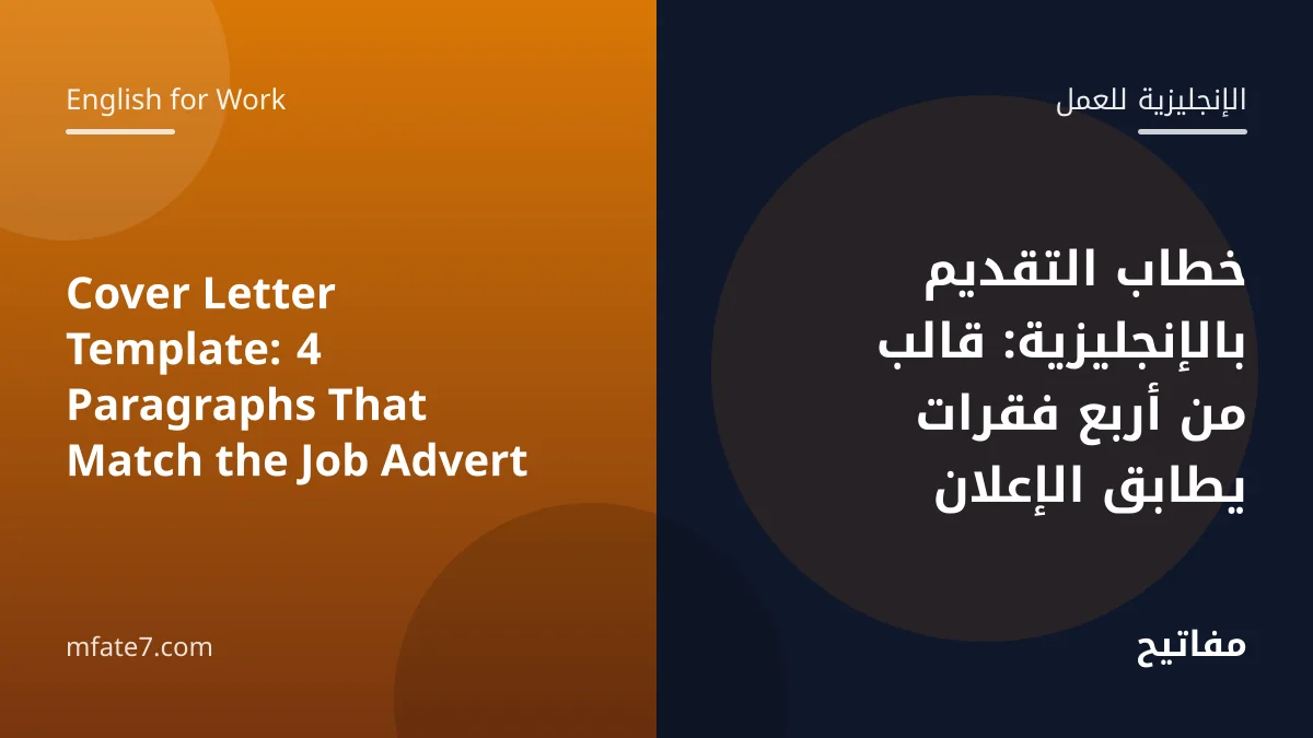 Article banner: Cover Letter Template: 4 Paragraphs That Match the Job Advert